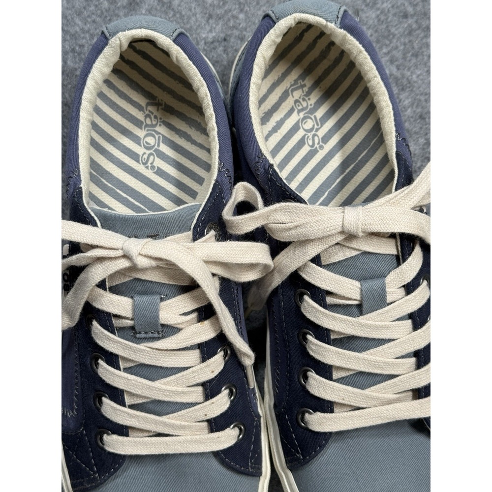 Taos Women's Canvas Lace-Up Sneakers Two Tone Blue Size 8 - Picture 4 of 7